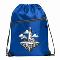 Mochila de cuerdas con cremallera y salida de auriculares