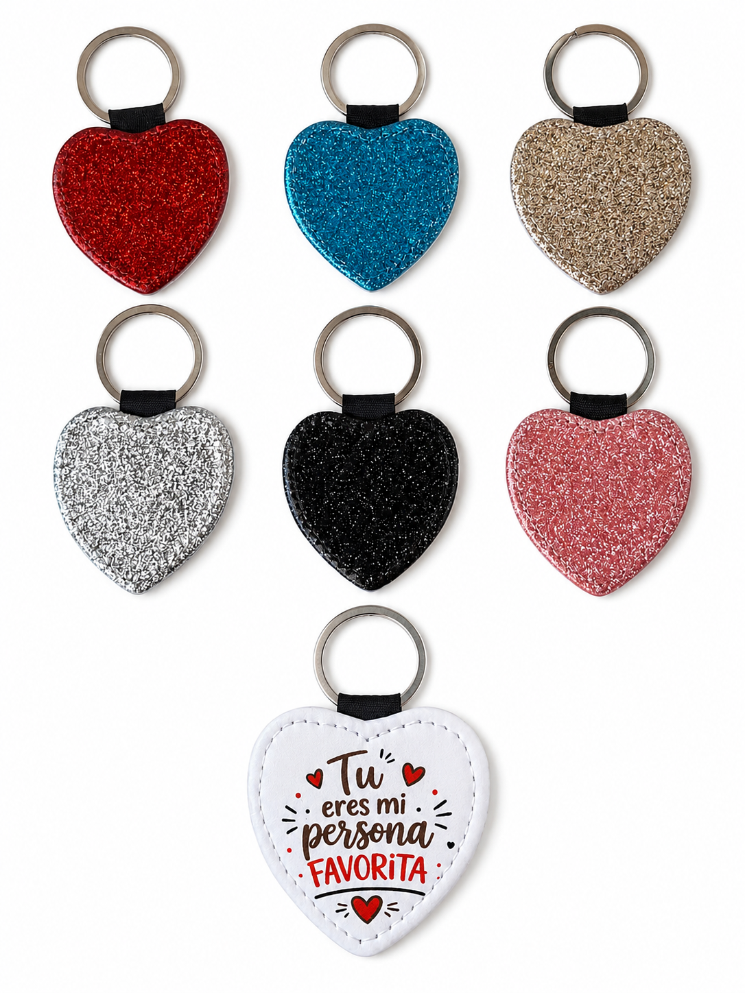 Llavero de cuero corazón - Personalizable